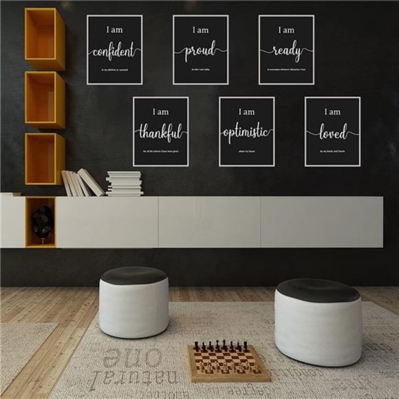 9 Pieces Inspirational Motivational Wall Art Decor, Daily Positive Affirmations - Picture 7 of 8